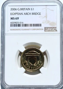 2006 Pound Arch Bridge £1 NGC MS69 Great Britain Uncirculated. None Finer - Picture 1 of 3