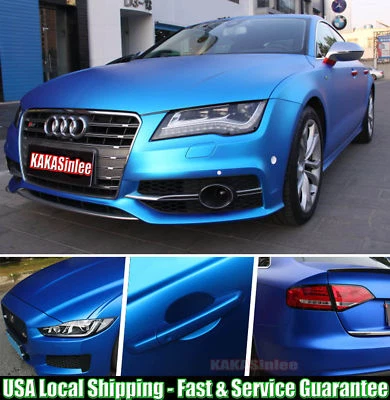 Envoltura completa para automóvil - Tiras adhesivas de vinilo cromado metálico de metal mate satinado película EE. UU. Foto 1 de 4