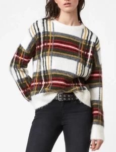 All Saints Sid Check/Plaid Sweater Alpaca Mix - SIZE Medium EU 40 UK 12/14 - Picture 1 of 16
