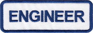 Patch - Engineer Name Tag Train Railroad 3.5" Embroidered Sew Iron On #16304 New - Picture 1 of 1