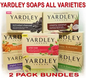 Yardley London Seife 4,25 Unzen Riegel Lavendel Aloe Rose Hand Gesichtswasser Jabon (2er Pack) - Bild 1 von 17