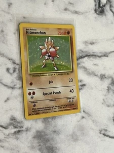Hitmonchan Holo Vintage Pokemon Card Base Set 7/102 MP - Picture 1 of 2