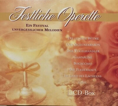 Festliche Operette - LUSTIGE WITWE * ZIGEUNERBARON * u.v.a. | 3CDs | neuwertig - Bild 1 von 3