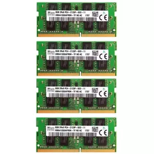 Hynix DDR4 32GB (4X8GB) 2133MHz PC4-17000 2RX8 SODIMM Memory Ram HMA41GS6AFR8N - Picture 1 of 6