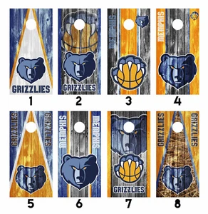 Memphis Grizzlies Cornhole Verpackung Skin Aufkleber Vinyl Sticker VIELE DESIGNS SK104 - Bild 1 von 1