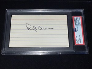 James Rip Collins Signed 3X5 Index Card PSA COA Cardinal Cubs Baseball Ripper