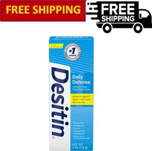 Desitin Daily Defense Baby Diaper Rash Cream with Zinc Oxide, 4 oz - Picture 1 of 12