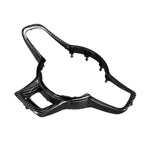 Carbon Fiber Steering Wheel Frame Trim Cover For Volkswagen Golf 7 7.5 GTI MK7 - Picture 1 of 7