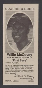 Libretto cartuccia azione Willie McCovey San Francisco Giants 1970 - Foto 1 di 2