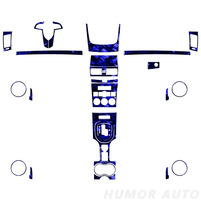 Kits completos de fibra de carbono forjada azul 27 piezas molduras interiores para Pontiac G8 2008-2009 Foto 1 de 4