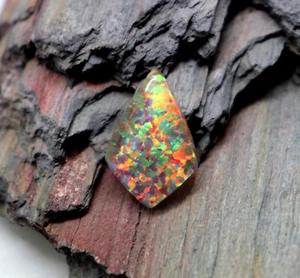 Multi Color Fire Certified Opal 12.5CT Amazing Cut & Quality Opal Loose Stone - Picture 1 of 7