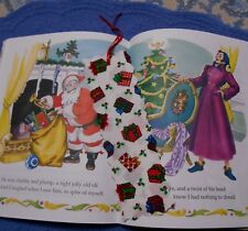 Fabric or Cloth Bookmark CHRISTMAS Themed White with WRAPPED PRESENTS Handmade