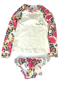 Billabong, Girl’s Multicolored Floral Long Sleeve Rashguard Set, Size 4 - Picture 1 of 3