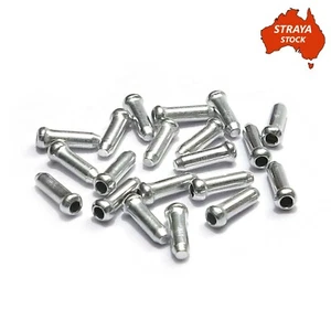 Bicycle Cable End Caps x20 Alloy Brake & Gear Silver Crimp Bike Ferrule Road MTB - Picture 1 of 4