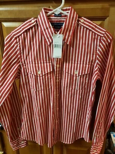 Boy's Ralph Lauren red stripe size 4 skinny fit long sleeve dress shirt-*NWT* - Picture 1 of 6