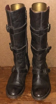 Ariat 10007059 EU 39.5M/US 8.5B Brown Leather Upper/Sole Side Zip Moto Boot Rare - Image 1 of 4