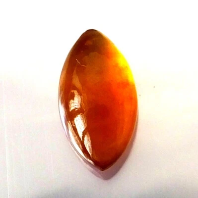 Marquise Cut Natural Hessonite Garnet Cabochon 6.50 Carat Orange Color Gemstone - Image 1 of 4