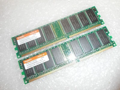  512MB (2x256MB) Hynix PC2700U Random Access Memory THA01 HYMD232646B8J-J - Image 1 of 2