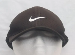 NIKE Black Cap Hat with White Swoosh Dri-Fit Golf Unisex Adjustable Classic 99 - Picture 1 of 6
