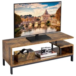 Industrial TV Stand for TVs Up To 55'' Console Table Living Room Media Storage - Picture 1 of 8