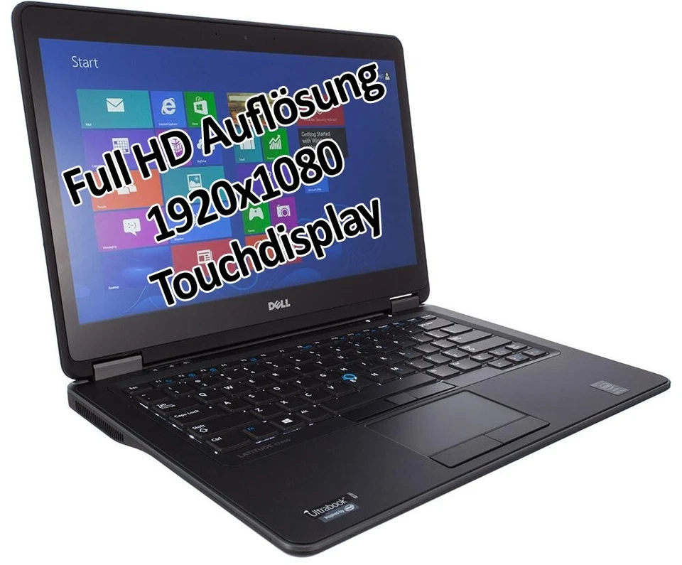 Dell Latitude E7440 i7 4600U 2,1GHz 4GB 180GB SSD 14" Win7Pro Touch - Bild 1 von 1