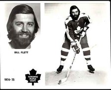 1974-75 TORONTO MAPLE LEAFS TEAM ISSUE PICTURE 8X10 BILL FLETT