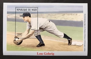 NIGER 1999 MNH LOU GEHRIG STAMPS SOUVENIR SHEET YANKEES BASEBALL STAMPS SPORTS - Picture 1 of 1