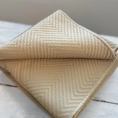 Herrajes de restauración derecha satén espiga lavado 74"x92" edredón cobertor trigo Foto 1 de 4