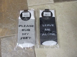 NEU ~ Signale versteckte Botschaft Socken Set, "Please Rub My Feet" & "Leave Me Alone" - Bild 1 von 1
