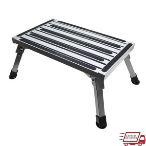 Folding Aluminum Platform Step Lightweight Step Stool RV Camping Home Use - Picture 1 of 8