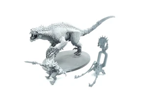 Saurus Oldblood on Carnosaur [x1] Seraphon [Warhammer Age of Sigmar] Incomplete - Picture 1 of 2
