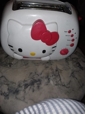 Tostadora Hello Kitty 2 rebanadas ranura ancha KT5211 pan bagel blanco rosa  Foto 1 de 4