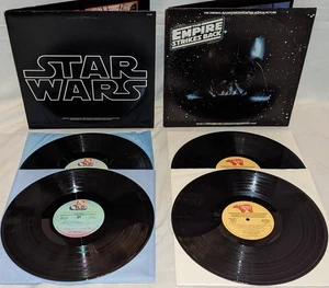 John Williams STAR WARS +EMPIRE STRIKES BACK soundtrack lps ED1 gatefold OST LOT - Imagen 1 de 14