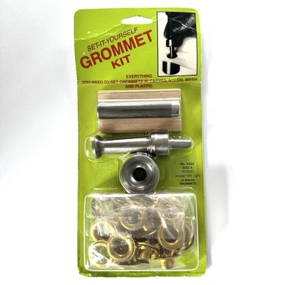 1/2” Size 4 Brass Grommet Kit 24 grommets New - Image 1 of 4