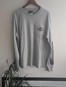 Harley-Davidson (St Paul, Minnesota) Long Sleeve Tshirt Grey Mens Extra Large - Picture 1 of 8