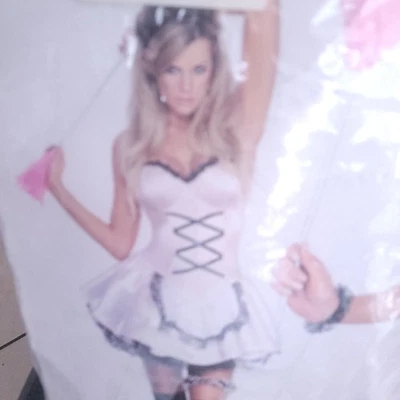 Disfraz de Mucama Francesa Ooh La La Vestido Solo Talla Adulto Mediano Disfraz de Halloween Foto 1 de 4