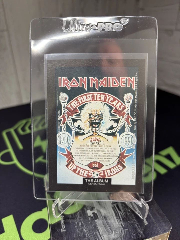 1991 Brockum Rockcards IRON MAIDEN STICKER First Ten Years Up The Irons Rare!! - Image 1 of 2