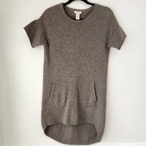 Abito maglione lana merino Sundance stile cambio marrone grigio donna PXS - Foto 1 di 7