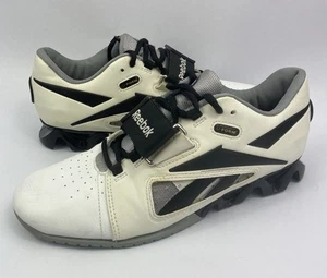 Reebok Women's Crossfit Shoes White Gray Shoelace Strap J85209 Size 8 - Picture 1 of 6