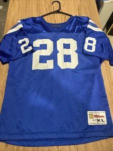 VTG Indianapolis Colts Marshall Faulk Football Jersey Youth XL Wilson 18-20 - Picture 1 of 15