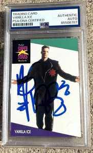 VANILLA ICE SIGNED Card PSA/DNA Authentic Auto Slabbed Musicards Pro Set HIP HOP - Picture 1 of 2