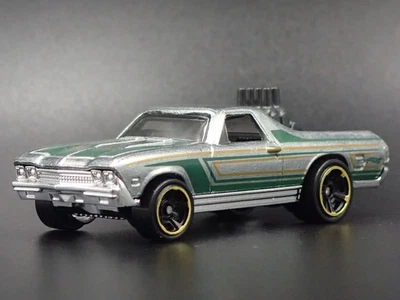 1968 68 Chevy Chevrolet El Camino Plata 1:64 Escala Diorama Modelo Fundido Car - Imagen 1 de 4