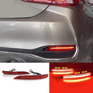 For Lexus ES 2019-2023 LED Rear Bumper Fog Lights Brake Lights Turn Lights 2PCS - Picture 1 of 6