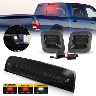 Para 09-18 Dodge Ram 1500 2500 3500 4500 LED 3ª Tercera Luz de matrícula de freno Foto 1 de 4