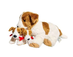 Build A Bear Jack Russell Terrier Hund groß 17 Zoll Plüsch mit 2 Welpen 2010 - Bild 1 von 7