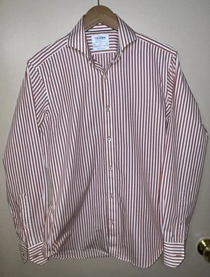 T M Lewin Fine Shirtmakers Slim Fit FInest Cotton Striped Shirt Men's 15-34 - Image 1 of 4