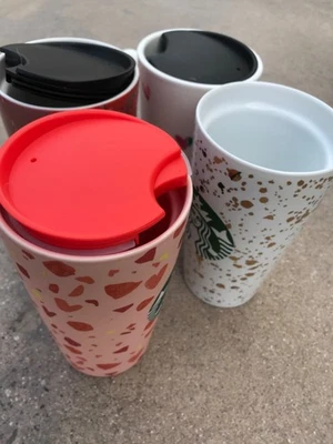 4 tazas de viaje Starbucks 12 oz - vaso de cerámica temático vacaciones y amor nuevo Foto 1 de 4