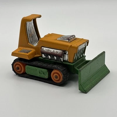 Vintage ✅ Matchbox Superfast #12 Big Bull Bulldozer Orange Rollers England 1975 - Image 1 of 4