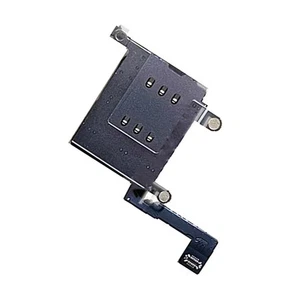 Black Dual SIM Card Reader Slot Socket Flex Cable For Apple iPhone 12ProMax - Zdjęcie 1 z 4