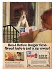 Vintage 1970s magazine ad KEN-L RATION Burger pet food dogs Americana 